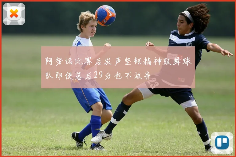 阿努诺比赛后发声坚韧精神鼓舞球队即使落后29分也不放弃
